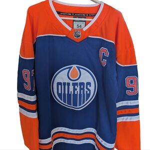 Men's Fanatics Edmonton Oilers Connor McDavid Home Jersey Size 54